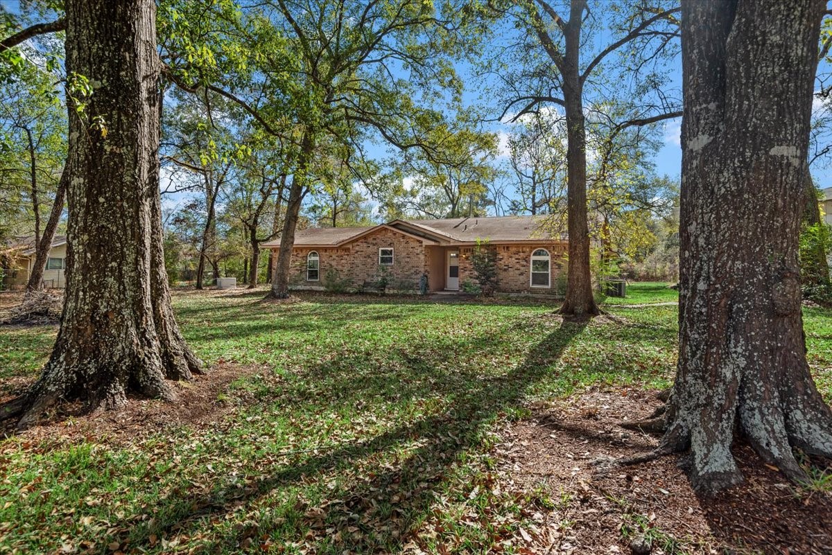 504 Catfish Lane Conroe, TX 77384 - Photo 3 of 48 a view of a house with backyard and a tree