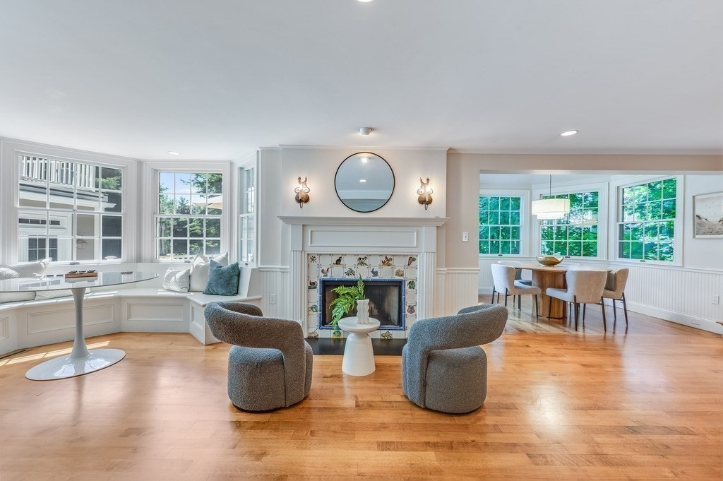 758 South Street Needham, MA 02492 - Photo 13 of 30 a living room with furniture and a fireplace