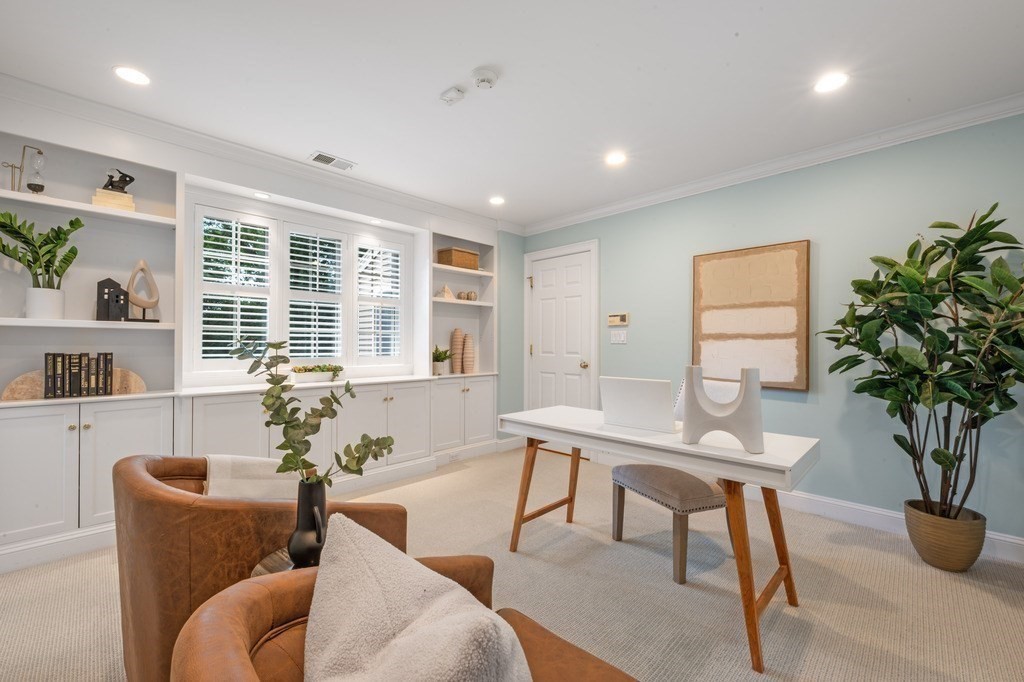 758 South Street Needham, MA 02492 - Photo 20 of 30 a living room with furniture a potted plant and a large window