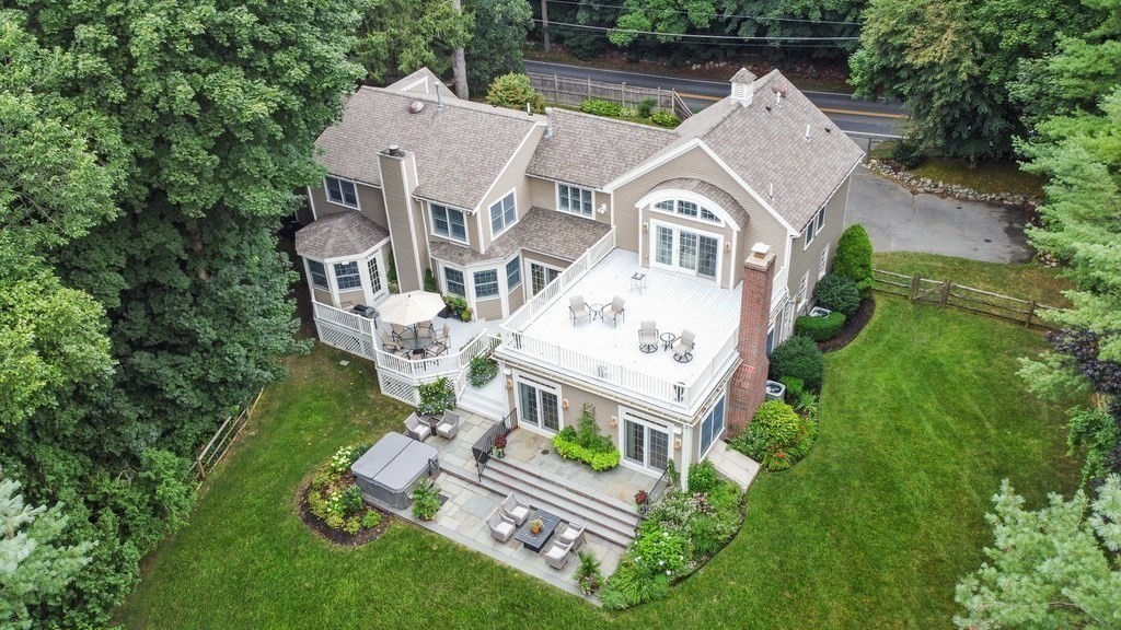 758 South Street Needham, MA 02492 - Photo 28 of 30 an aerial view of a house with a garden
