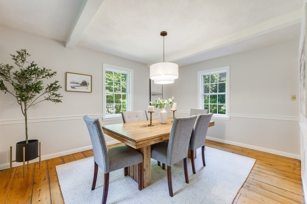 758 South Street Needham, MA 02492 - Photo 9 of 30 a view of a dining room with furniture window and wooden floor