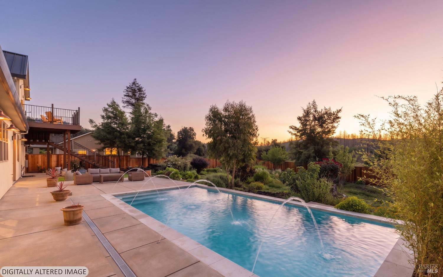 753 Sunnyside Road St. Helena, CA 94574 - Photo 45 of 55 a view of a swimming pool with an outdoor seating