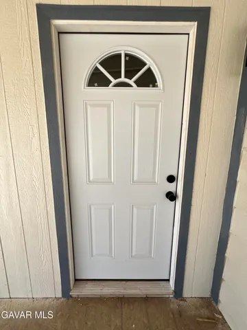 a view of front door