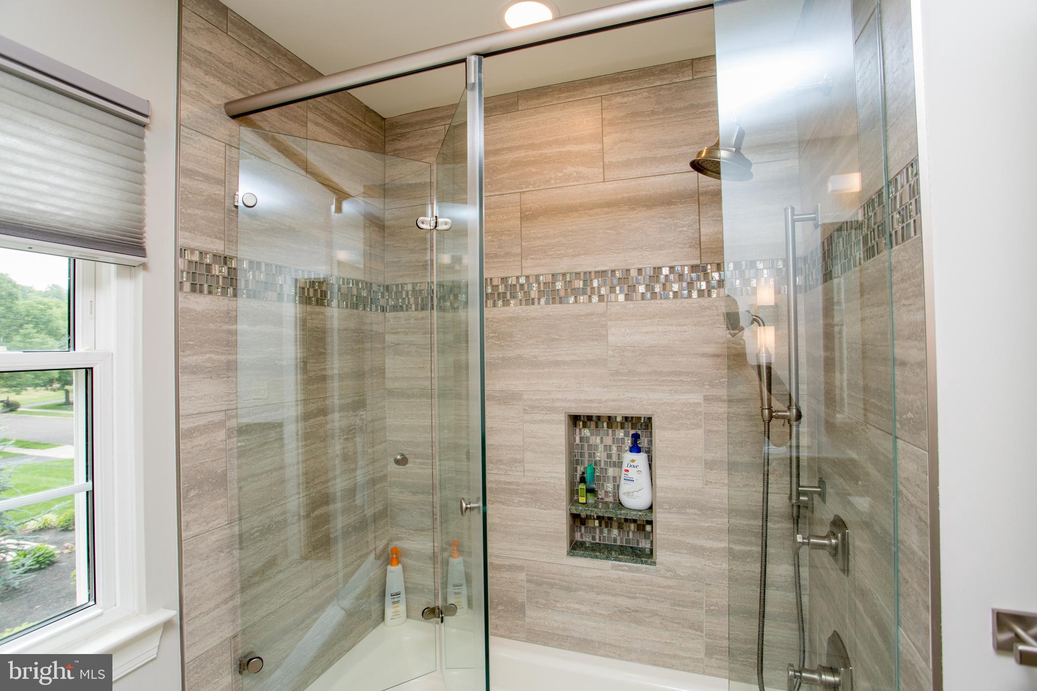 3879 Charter Club Drive Doylestown, PA 18902 - Photo 45 of 54 Full tile shower with folding glass door