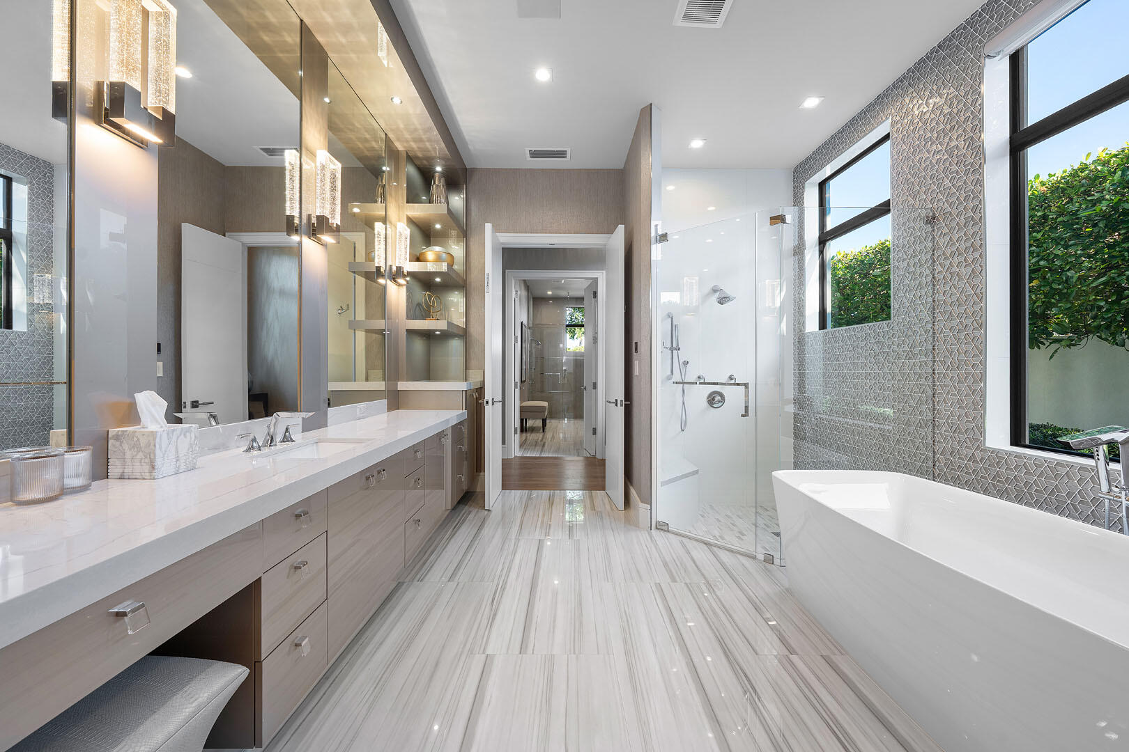 252 South Silver Palm Road Boca Raton, FL 33432 - Photo 53 of 90 a large spacious bathroom with a large tub shower and sink