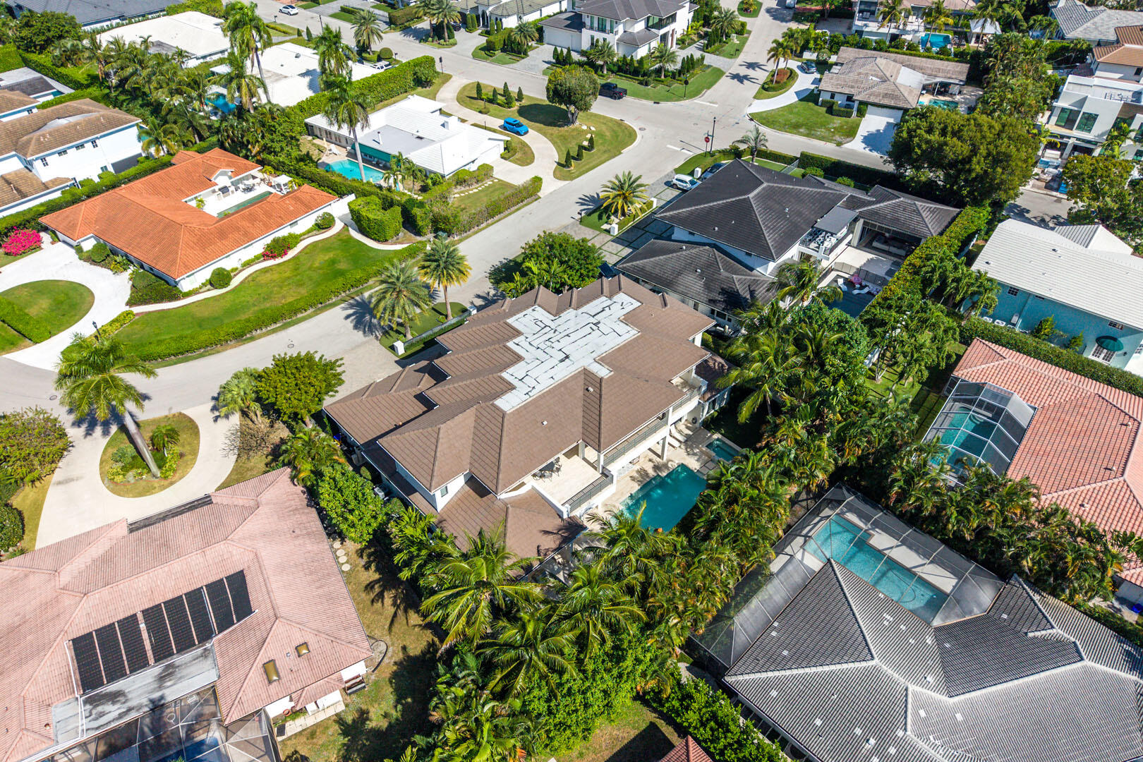 252 South Silver Palm Road Boca Raton, FL 33432 - Photo 87 of 90 an aerial view of a house with yard swimming pool and outdoor seating