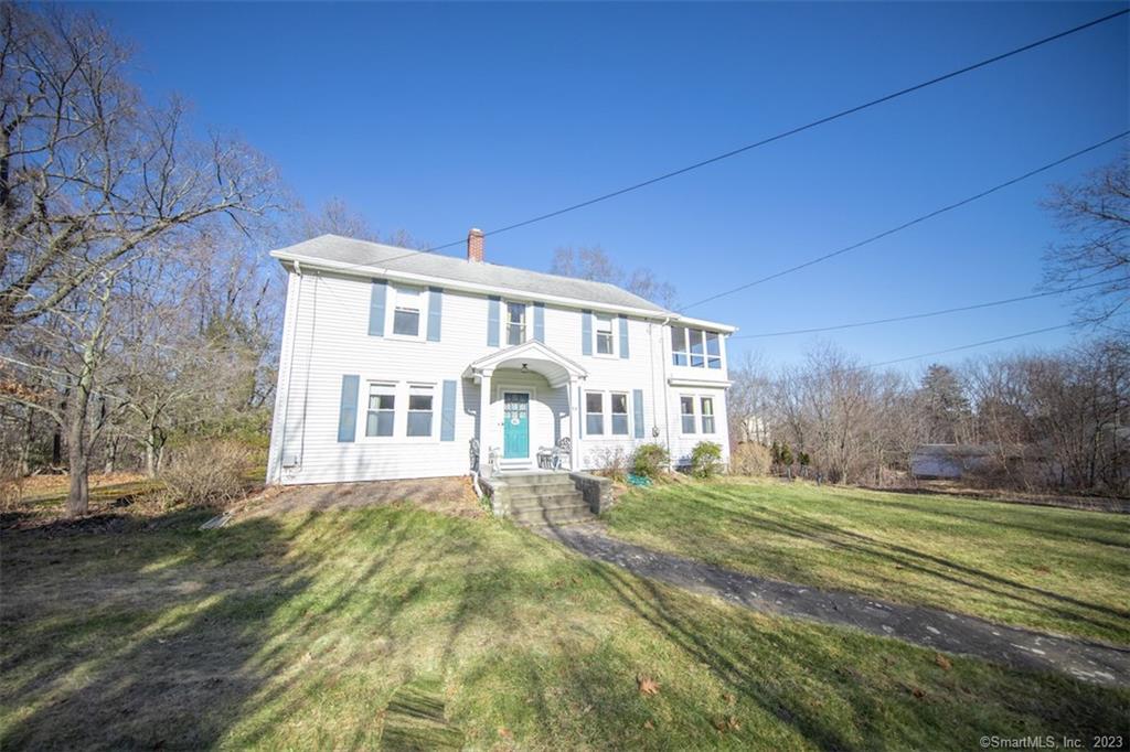 a view of a big building with large windows