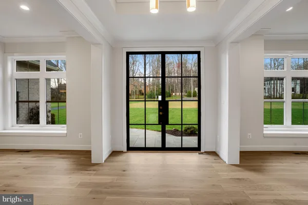 a view of a dining room and livingroom view