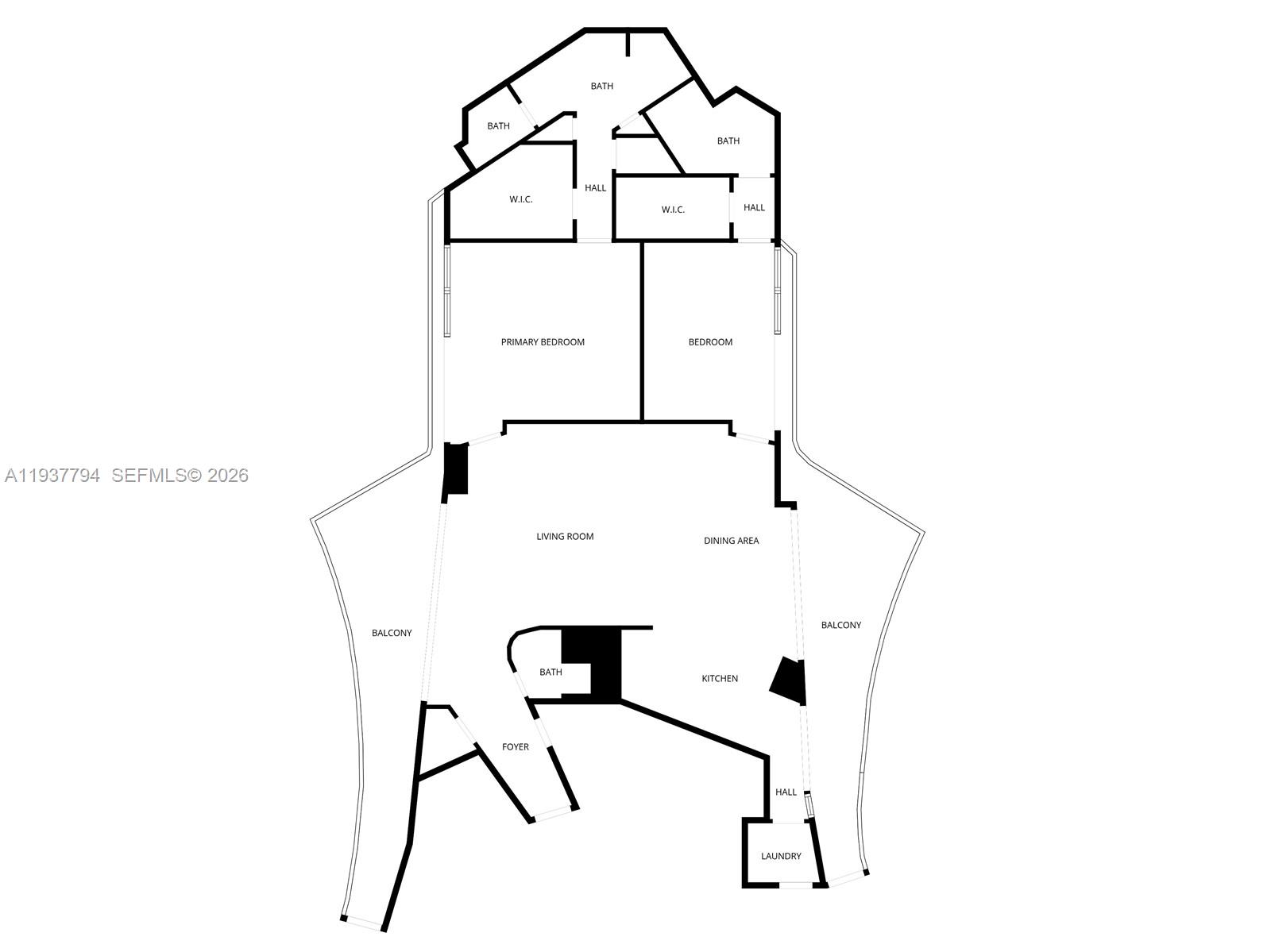720 Northeast 69th Street, Unit 12W Miami, FL 33138 - Photo 28 of 28 Floor Plan 12W