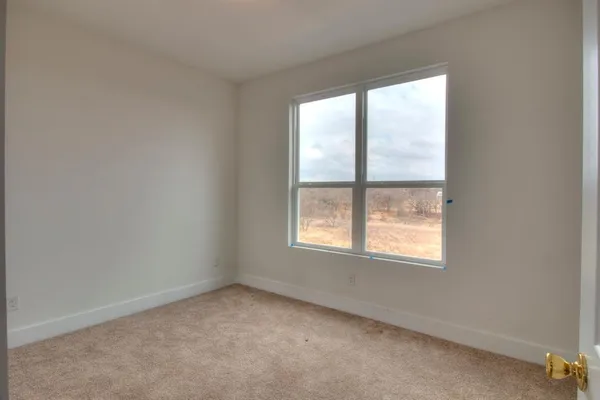 an empty room with a window