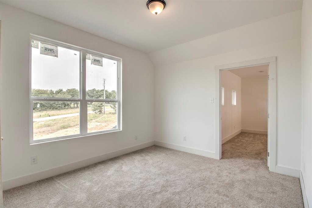 117 Mustang Springs Circle Sunset, TX 76270 - Photo 29 of 40 Spare room with light carpet and lofted ceiling