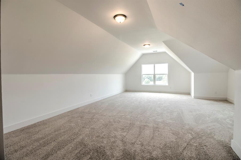 117 Mustang Springs Circle Sunset, TX 76270 - Photo 32 of 40 Additional living space featuring carpet flooring and lofted ceiling