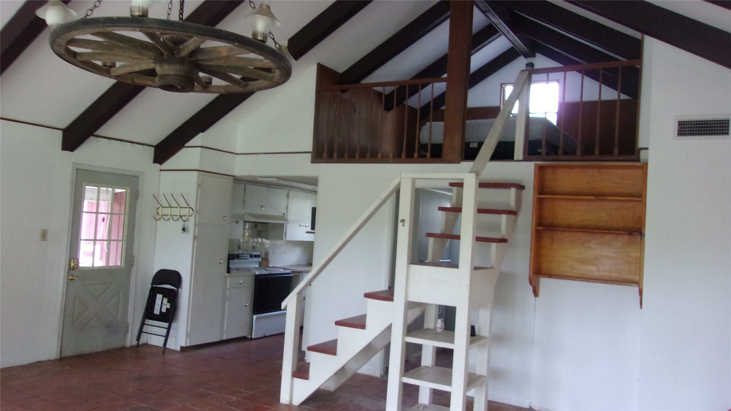 702 Cottonwood Creek Road Dripping Springs, TX 78620 - Photo 21 of 31 Vaulted ceilings with exposed wood beams
