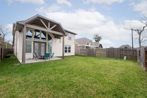 a house view with a garden space