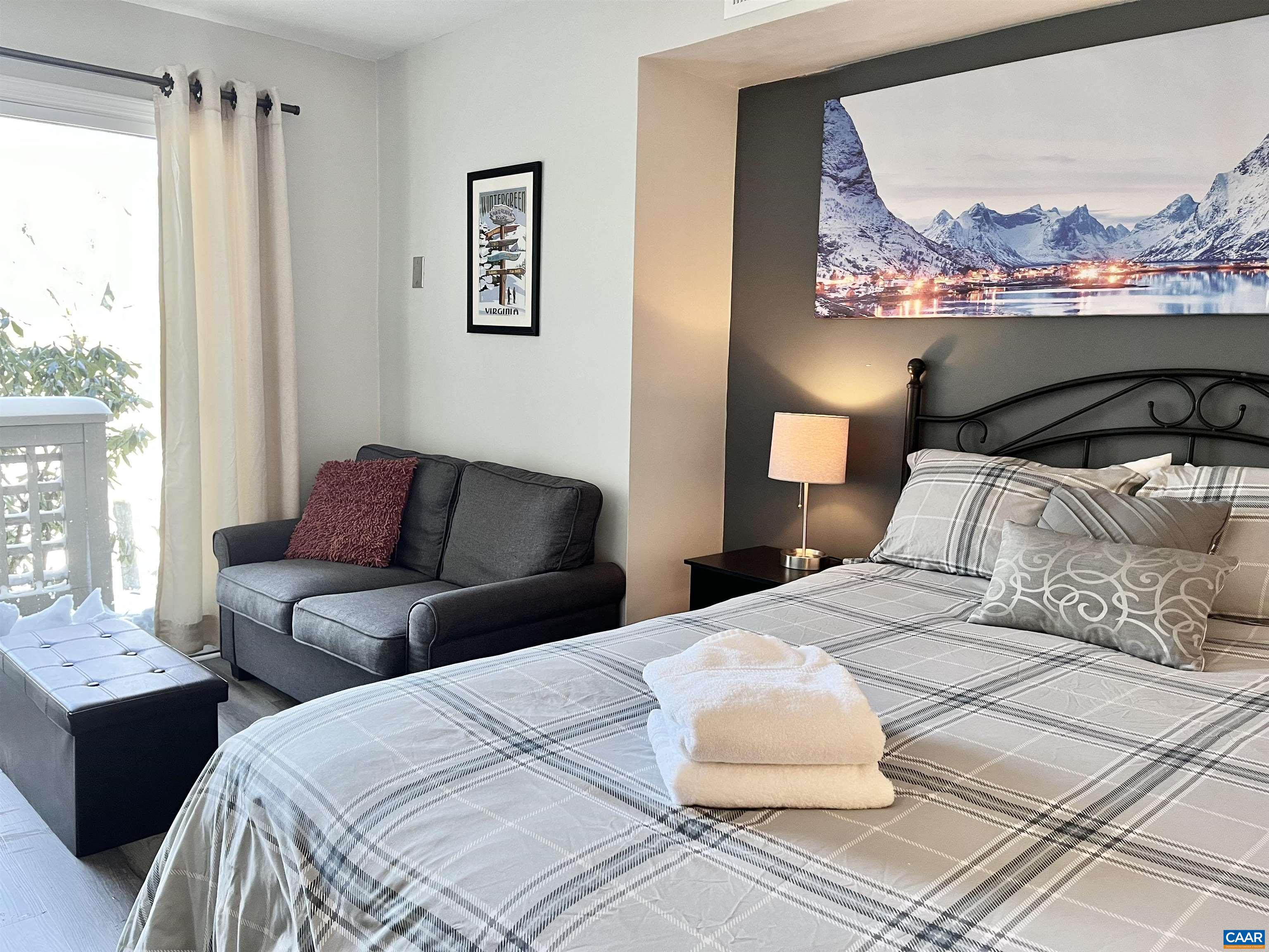 2052 Stone Ridge Wintergreen, VA 22967 - Photo 5 of 17 a bedroom with a bed and a painting on the wall