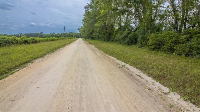 a view of an ocean from a yard