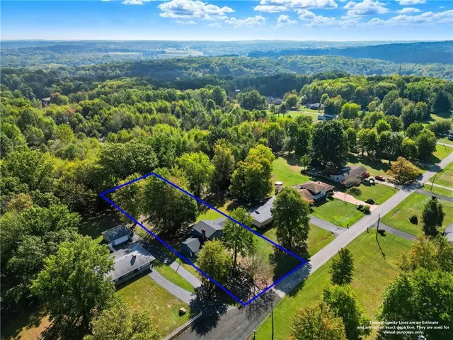 an aerial view of multiple house