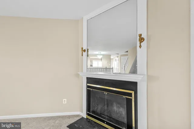 a close view of fireplace