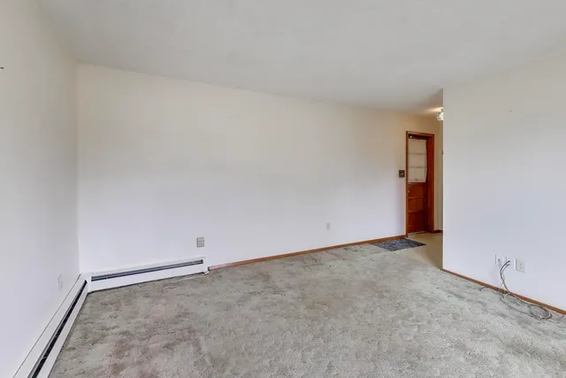 an empty room with an entryway