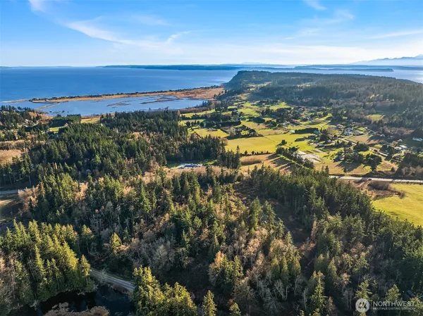 a view of a city with ocean