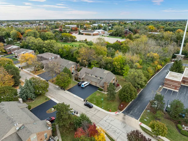 an aerial view of multiple house