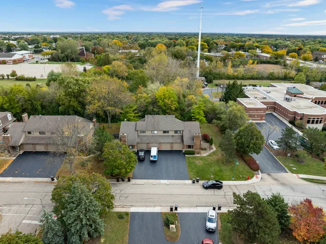 an aerial view of multiple house
