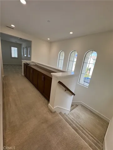 a view of kitchen with windows