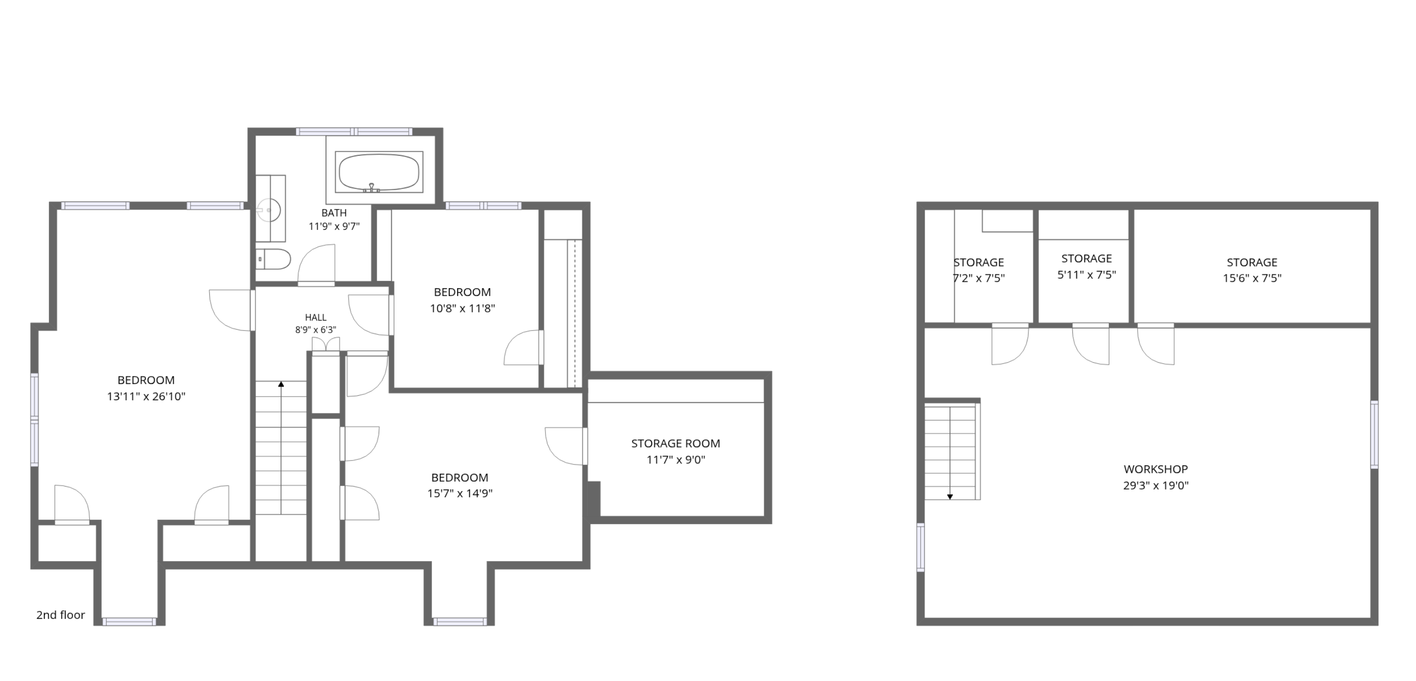17 Savage Road Searsport, ME 04974 - Photo 67 of 68 2nd Floor: 1007 sq. ft + Workshop 566 sq. ft