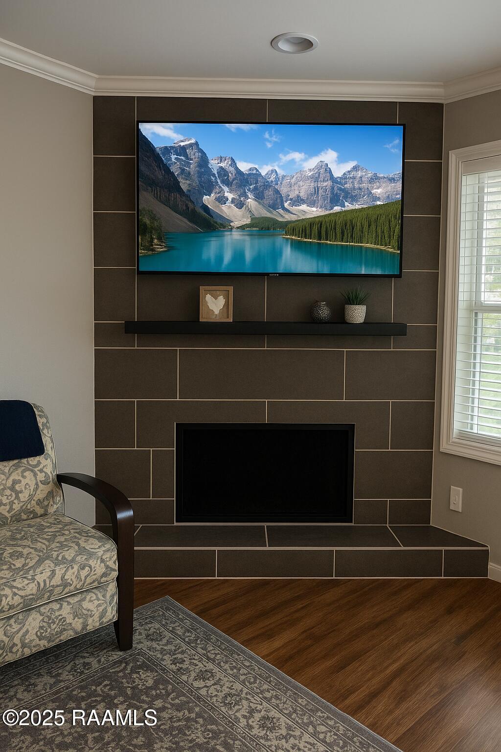 Wood and Gas Fireplace
