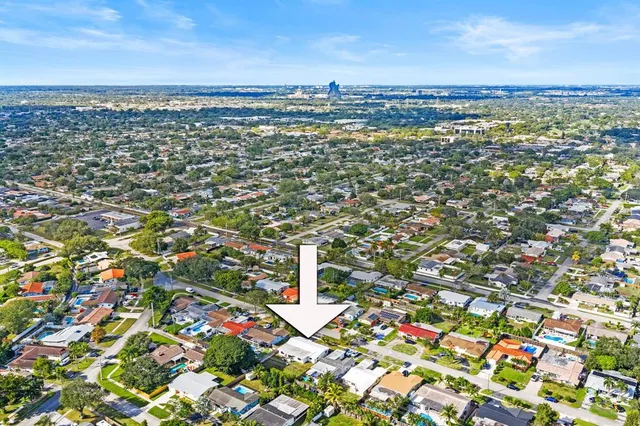 an aerial view of multiple house