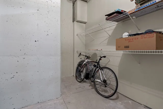 a view of an bike storage
