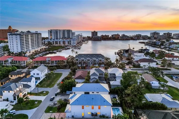a view of a city and lake