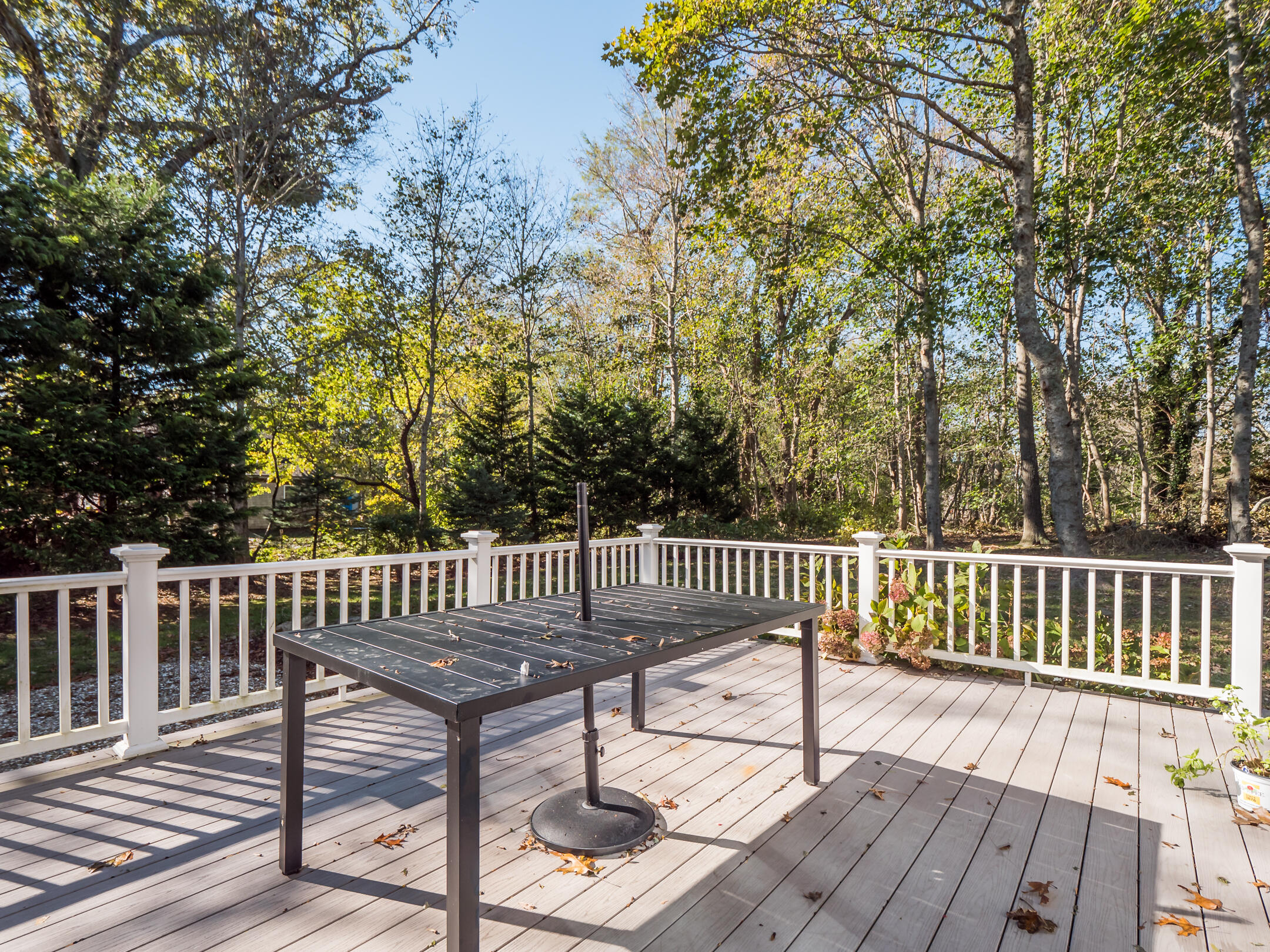 31 Childs Homestead Road Orleans, MA 02653 - Photo 27 of 32 a view of a wooden deck with a bench