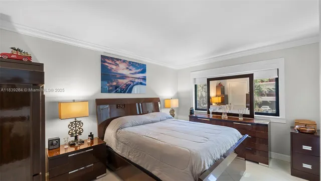 a bed room with a bed and a tv on a dresser