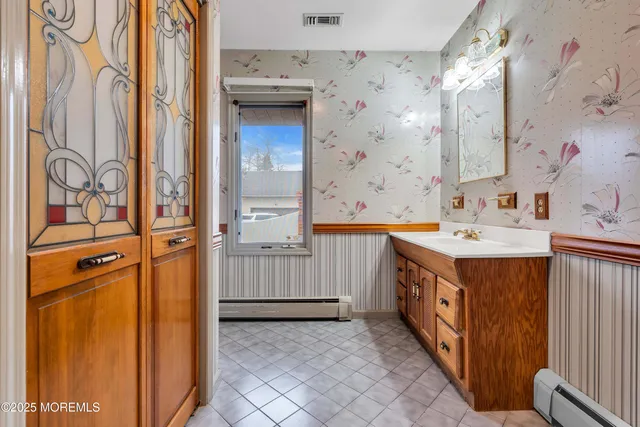 a view of a livingroom with a large window