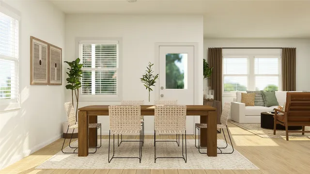 a view of a livingroom with furniture