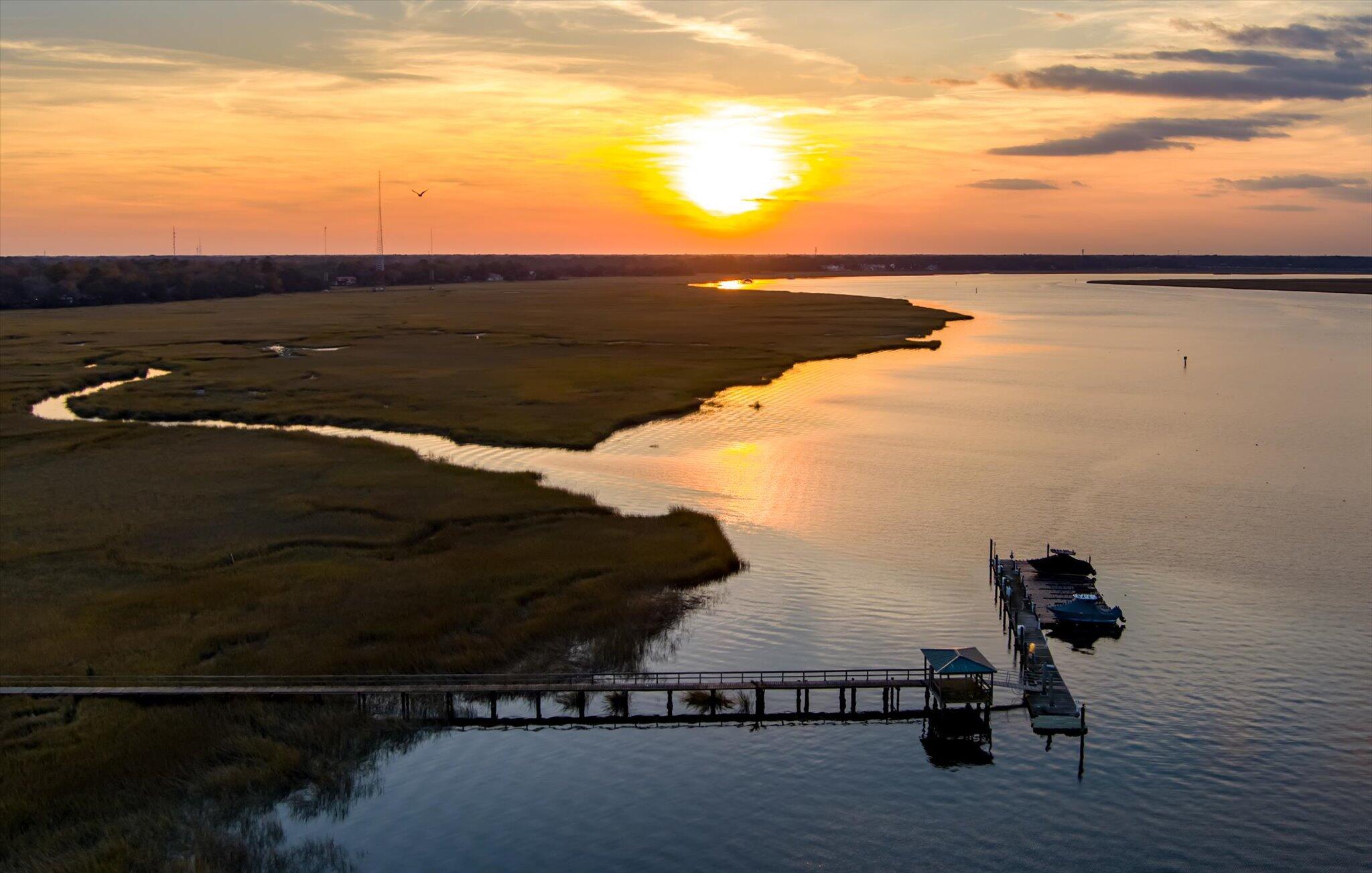 22 River Reach Way Charleston, SC 29407 - Photo 69 of 71 sunset on the Ashley