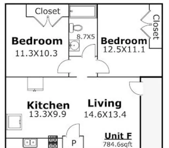 $1,075 | 629 Papworth Avenue, Unit F, Metairie, LA 70005