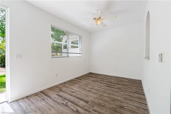 an empty room with a window