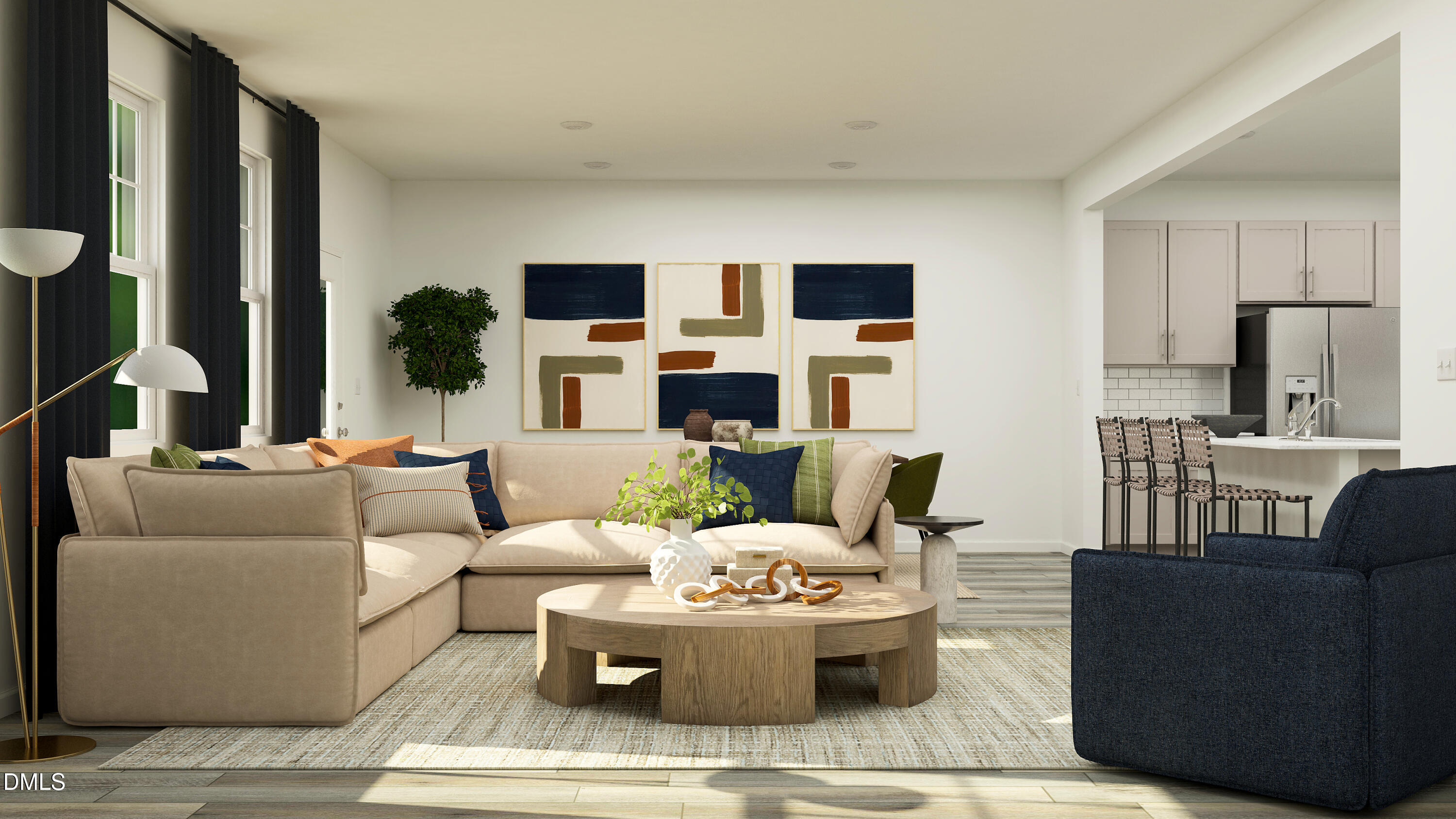 121 Tree Moss Court Rolesville, NC 27571 - Photo 4 of 22 a living room with furniture and a fireplace