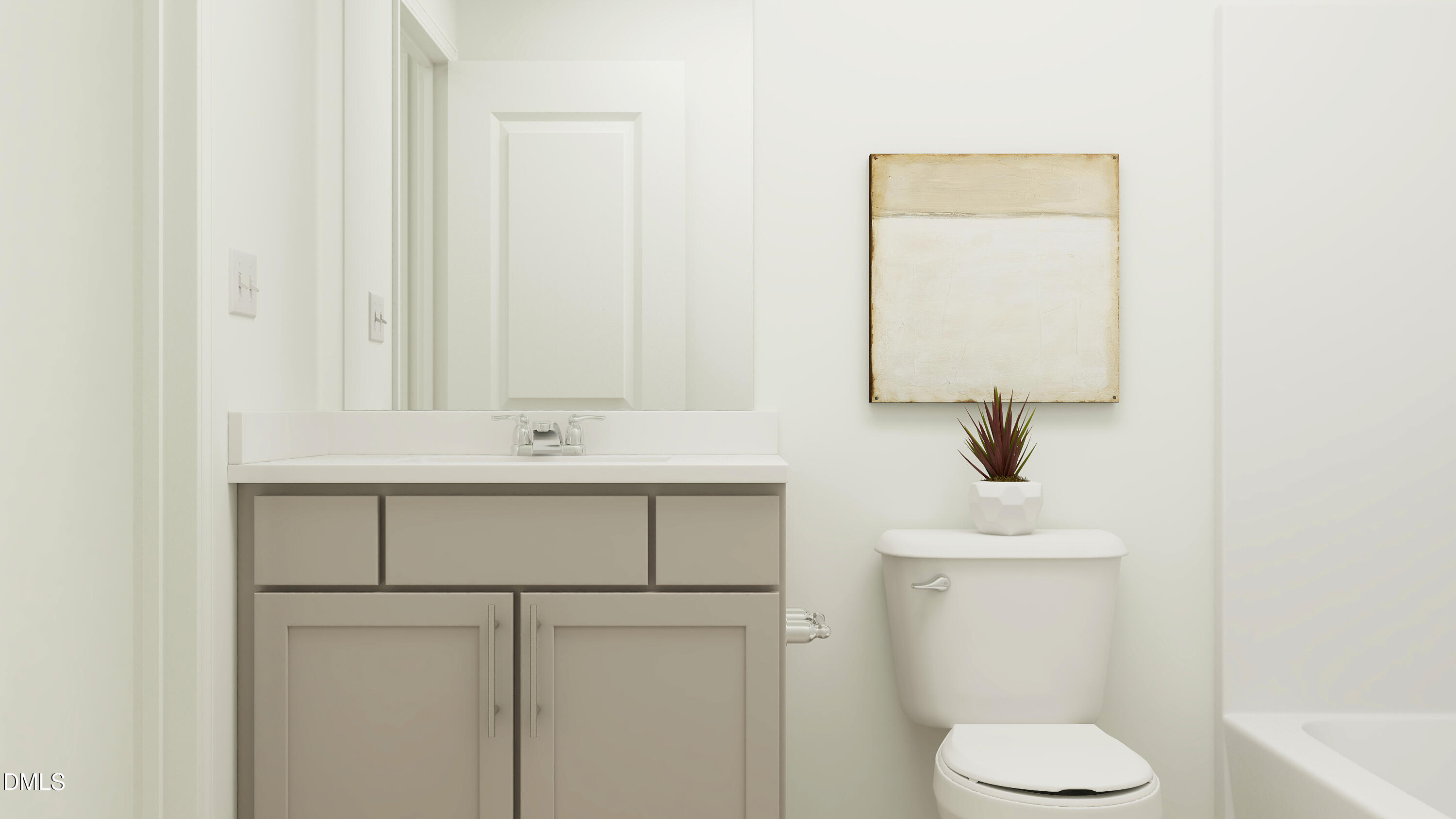 121 Tree Moss Court Rolesville, NC 27571 - Photo 8 of 22 a bathroom with a toilet sink and mirror