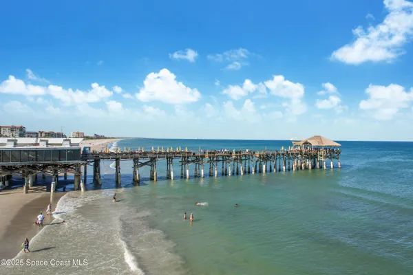 a view of a swimming pool with a garden