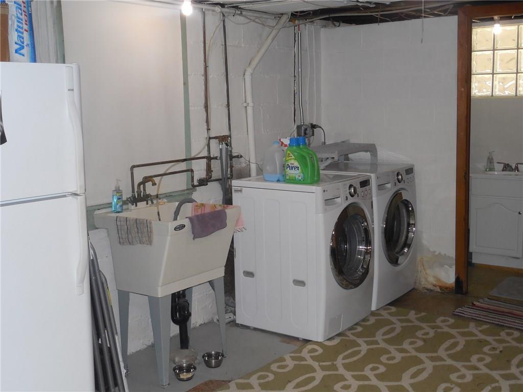 1435 Ridge Avenue Coraopolis, PA 15108 - Photo 19 of 24 Modern laundry area in the basement...even a spare refrigerator for you!