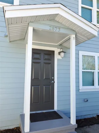 a view of front door