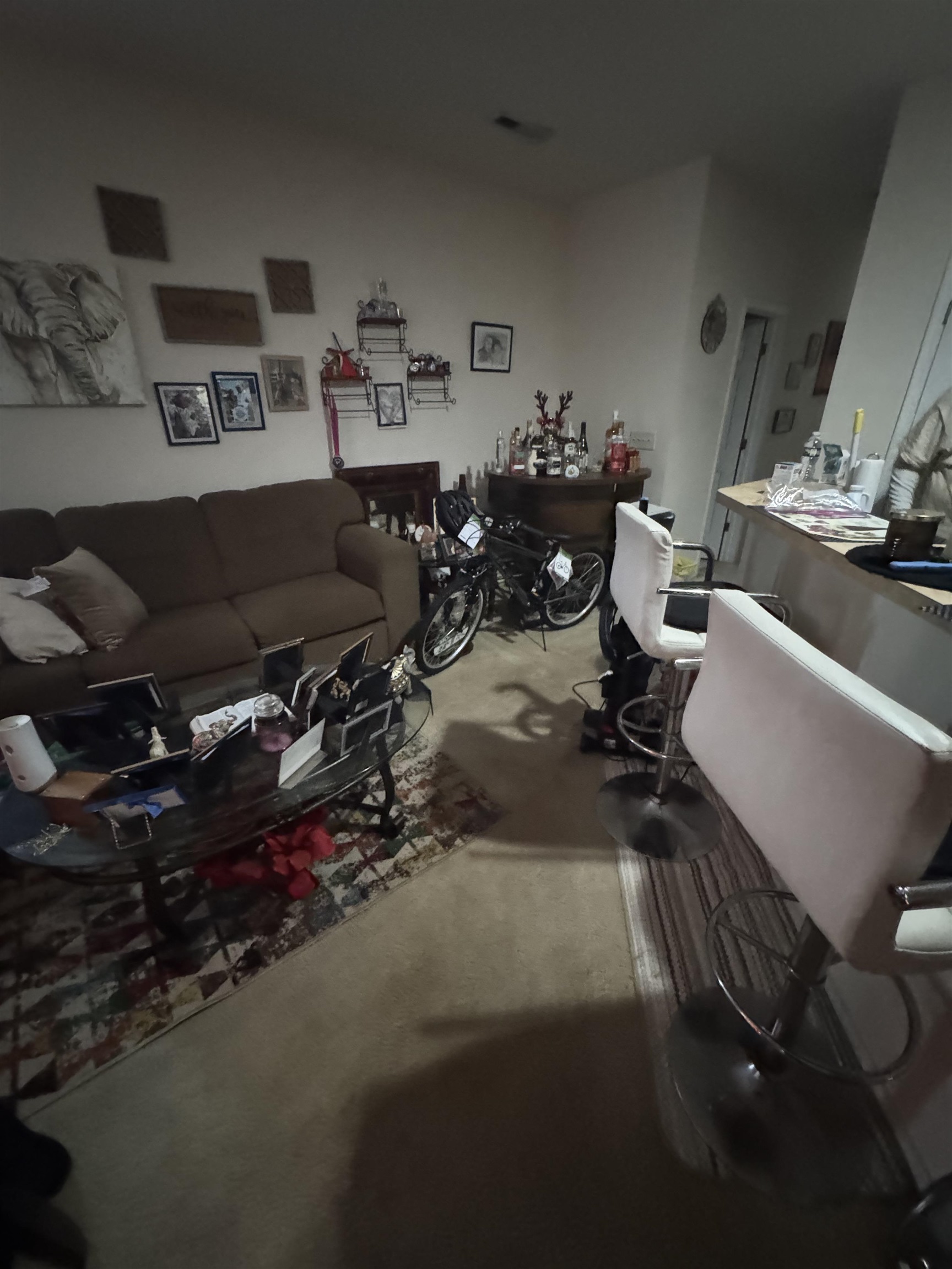 116 Olde Towne Way, Unit 6 Myrtle Beach, SC 29588 - Photo 11 of 23 Living room with unfinished concrete flooring