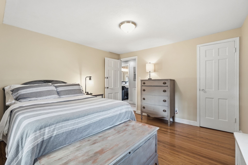 42 Redstone Drive Springfield, MA 01118 - Photo 24 of 37 a bedroom with a bed and wooden floor