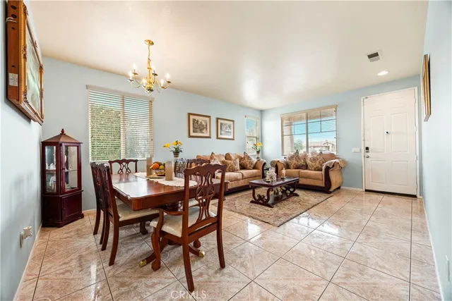 a view of a livingroom and dining room