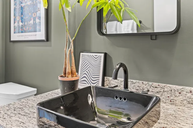 a bathroom with a sink and a toilet