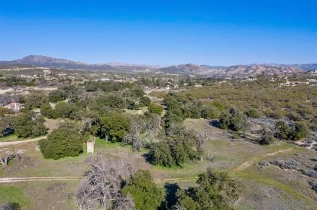 a view of a city with mountains in the background