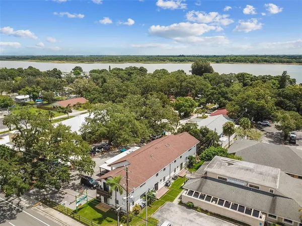 an aerial view of multiple house